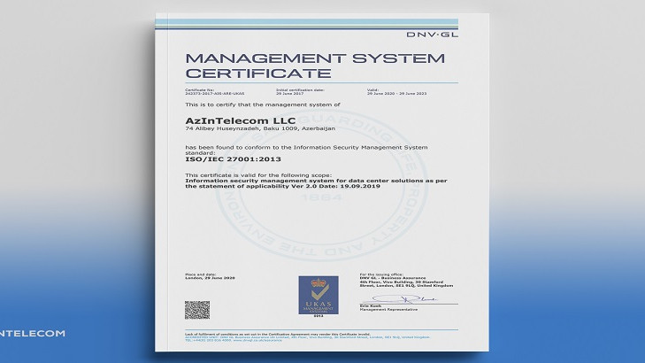 “AzInTelecom” Beynəlxalq İnformasiya Təhlükəsizliyi Standartının ...