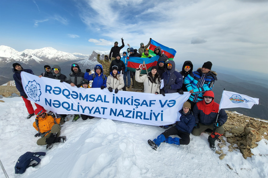 Representatives of Ministry of Digital Development and Transport marched to Heydar Peak