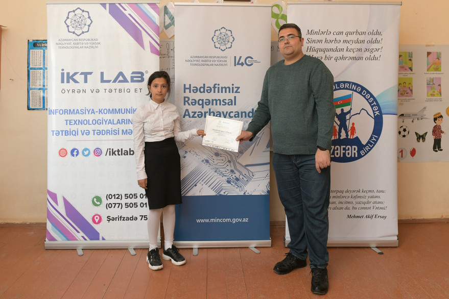 Trainings held for schoolchildren in Tartar on occasion of 140th anniversary of Azerbaijan Telephone Communications