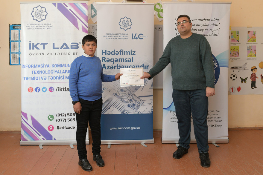 Trainings held for schoolchildren in Tartar on occasion of 140th anniversary of Azerbaijan Telephone Communications