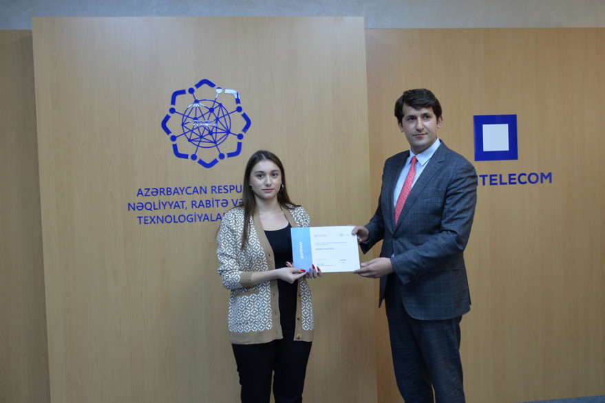 “AzInTelecom” təcrübə proqramını uğurla bitirmiş tələbələrə sertifikatlar təqdim edib