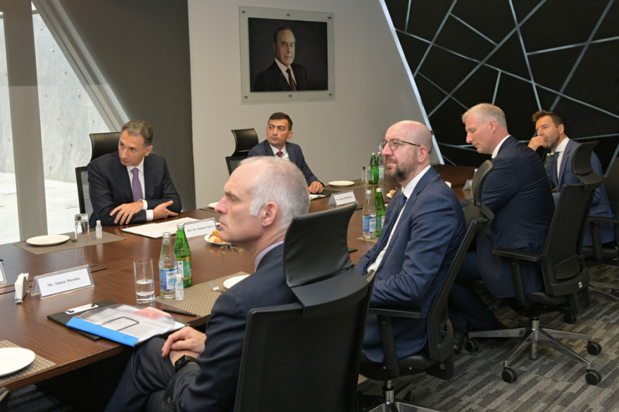European Council President Charles Michel visits Azercosmos Main Ground Satellite Control Center  