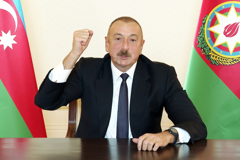 Azerbaijani President Ilham Aliyev addressed the nation