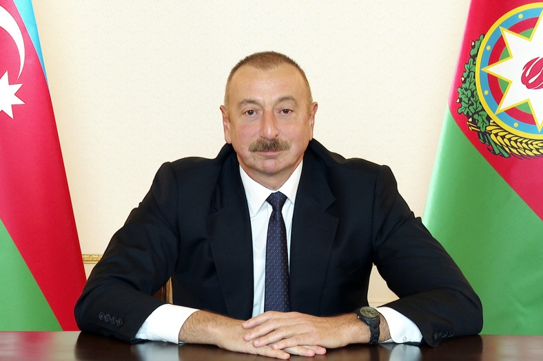 Azerbaijani President Ilham Aliyev addressed the nation