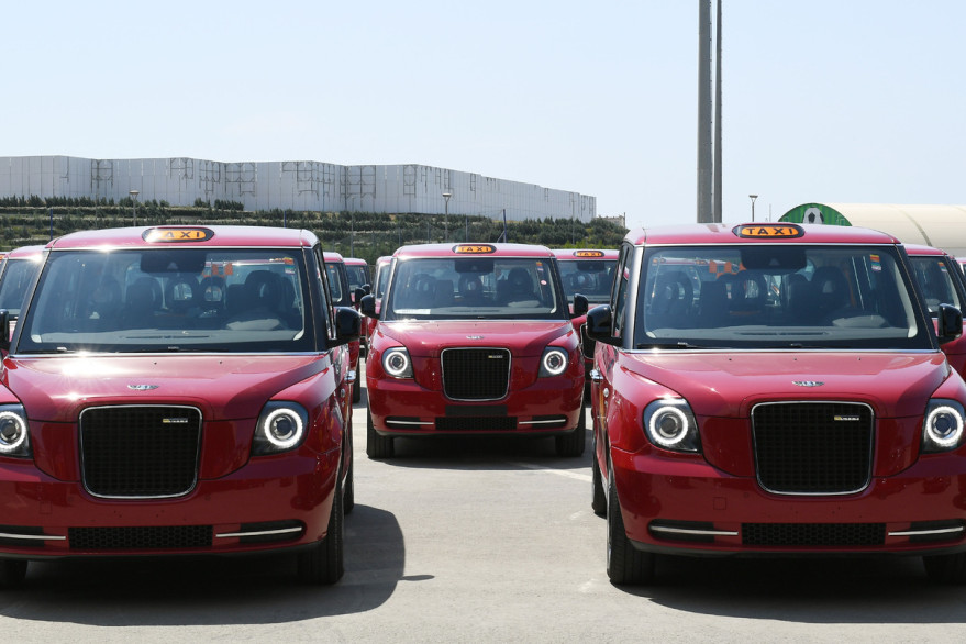 President Ilham Aliyev viewed new LEVC TX London taxis delivered to Baku