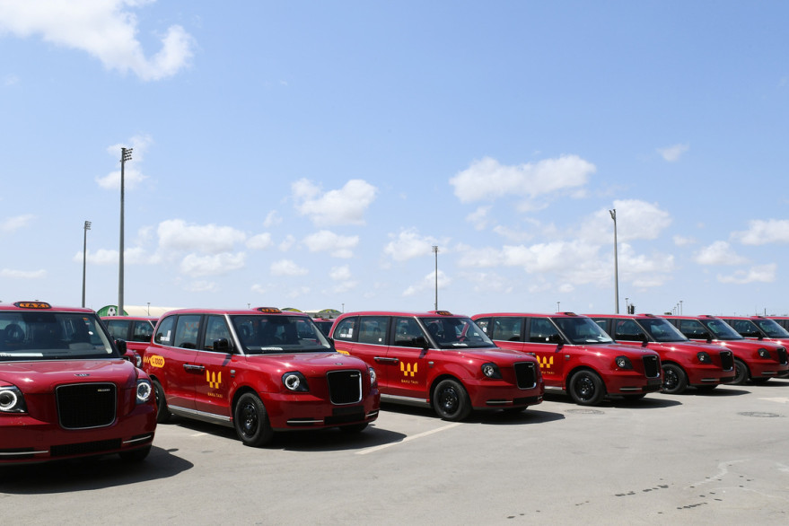President Ilham Aliyev viewed new LEVC TX London taxis delivered to Baku