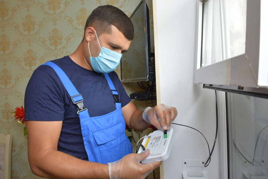 Baktelecom provides private residential houses with optical lines
