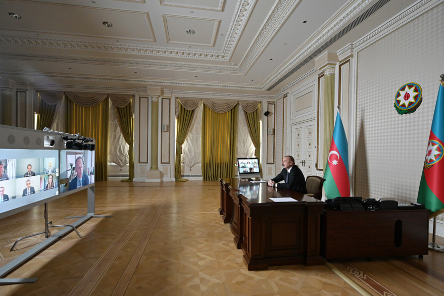 Prezident İlham Əliyevlə “Microsoft” şirkətinin vitse-prezidenti və digər nümayəndələri arasında videokonfrans keçirilib