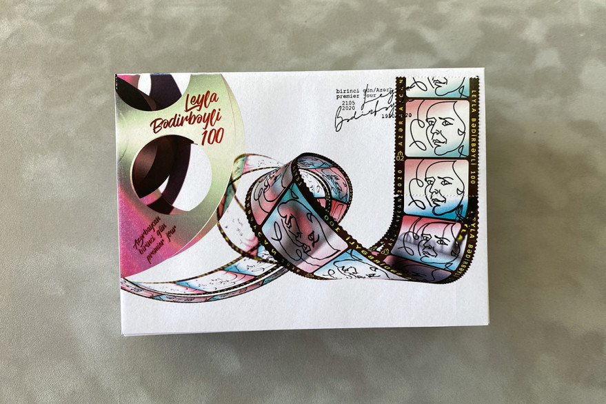 Postage stamp on occasion of 100th anniversary of outstanding actress Leyla Badirbeyli issued