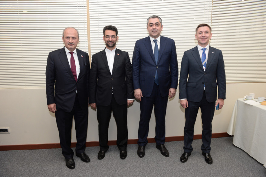 Состоялась четырехсторонняя встреча министров ИКТ Азербайджана, Ирана, России и Турции