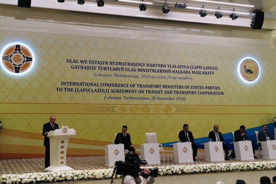 Azerbaijani delegation takes part in International Transport Conference in Turkmenbashi