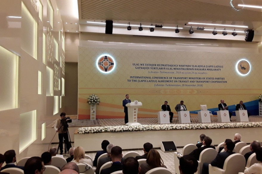 Azerbaijani delegation takes part in International Transport Conference in Turkmenbashi