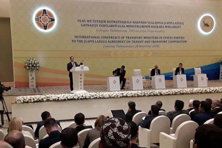 Azerbaijani delegation takes part in International Transport Conference in Turkmenbashi