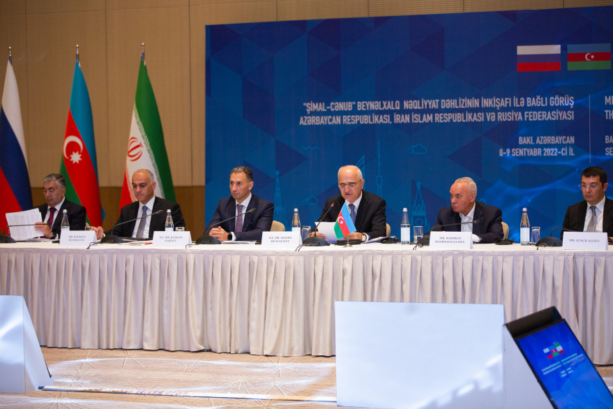 Baku hosts first trilateral meeting between Azerbaijan, Iran and Russia on development of International North–South Transport Corridor