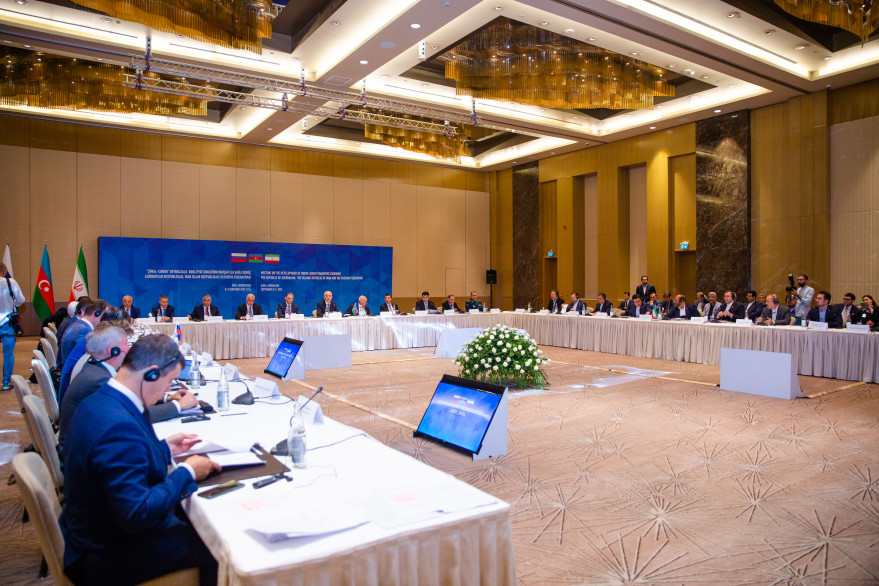 Baku hosts first trilateral meeting between Azerbaijan, Iran and Russia on development of International North–South Transport Corridor