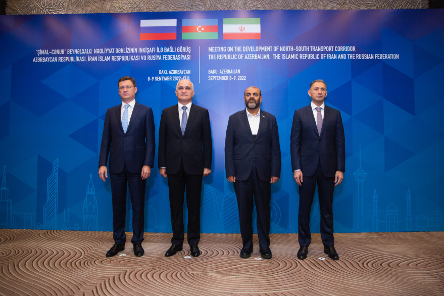 Baku hosts first trilateral meeting between Azerbaijan, Iran and Russia on development of International North–South Transport Corridor