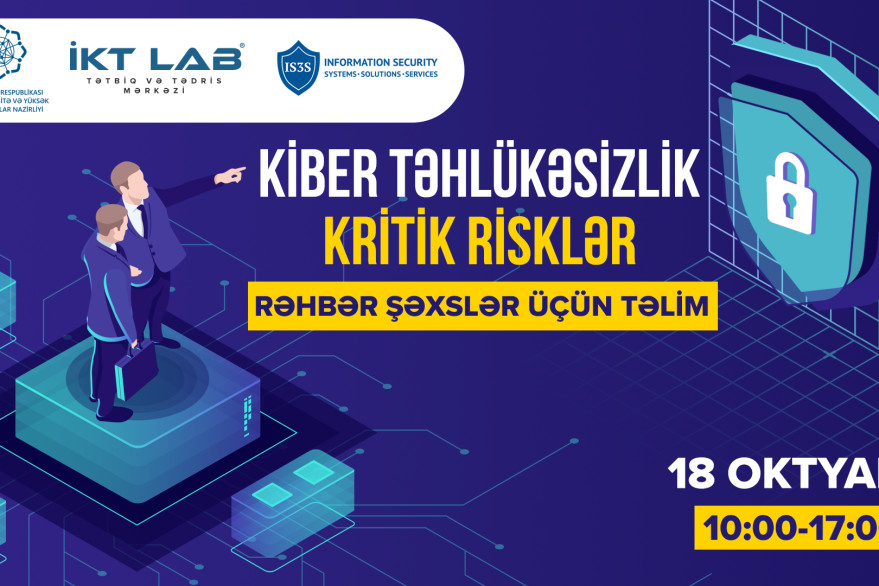 Nəqliyyat, Rabitə və Yüksək Texnologiyalar Nazirliyinin dəstəyilə kibertəhlükəsizliyə dair təlim keçiriləcək