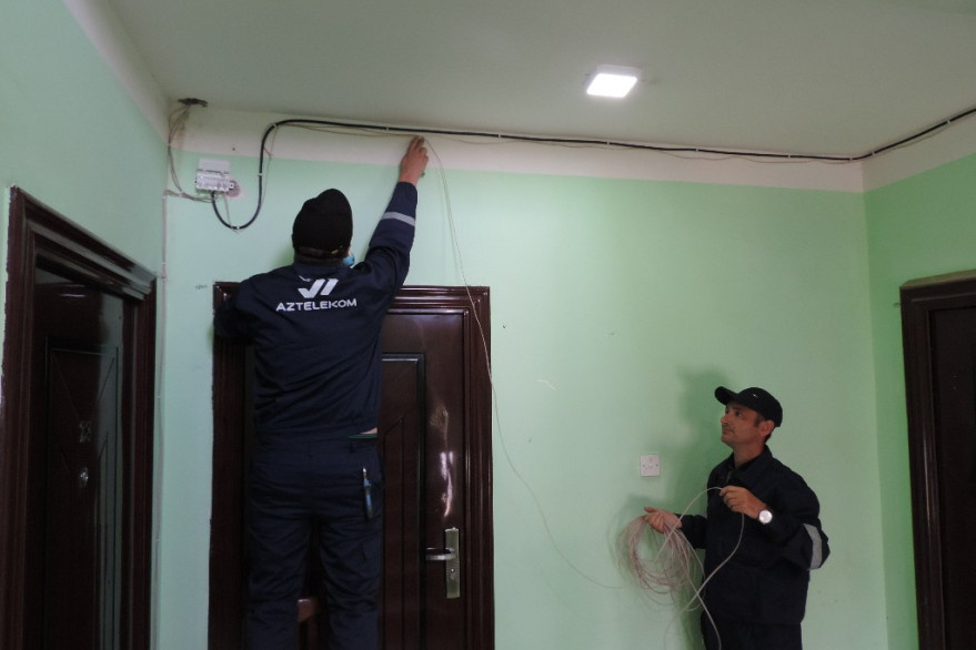 Building built in Guba for Garabagh war veterans provided with communication services