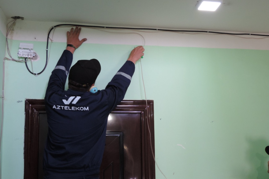 Building built in Guba for Garabagh war veterans provided with communication services
