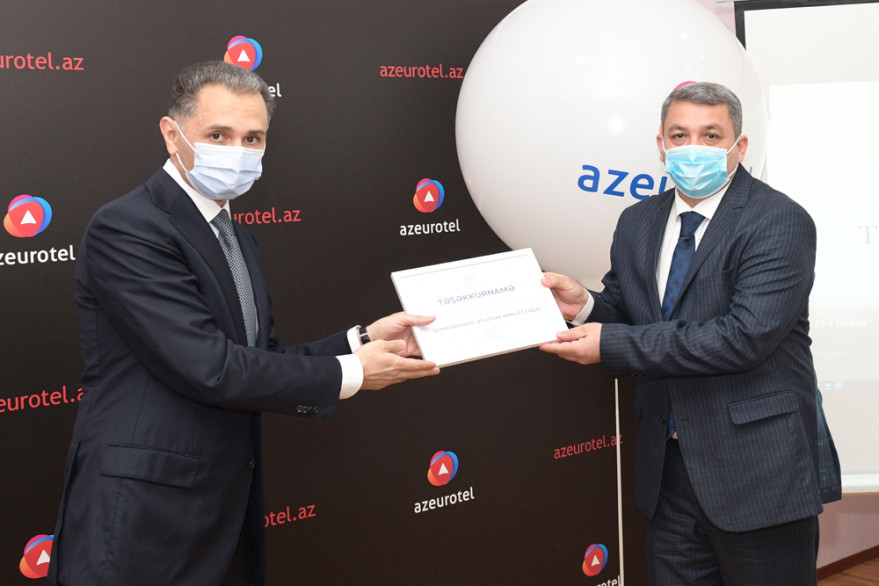 Nazir Rəşad Nəbiyev “AzEuroTel” MMC-nin əməkdaşlarını mükafatlandırıb