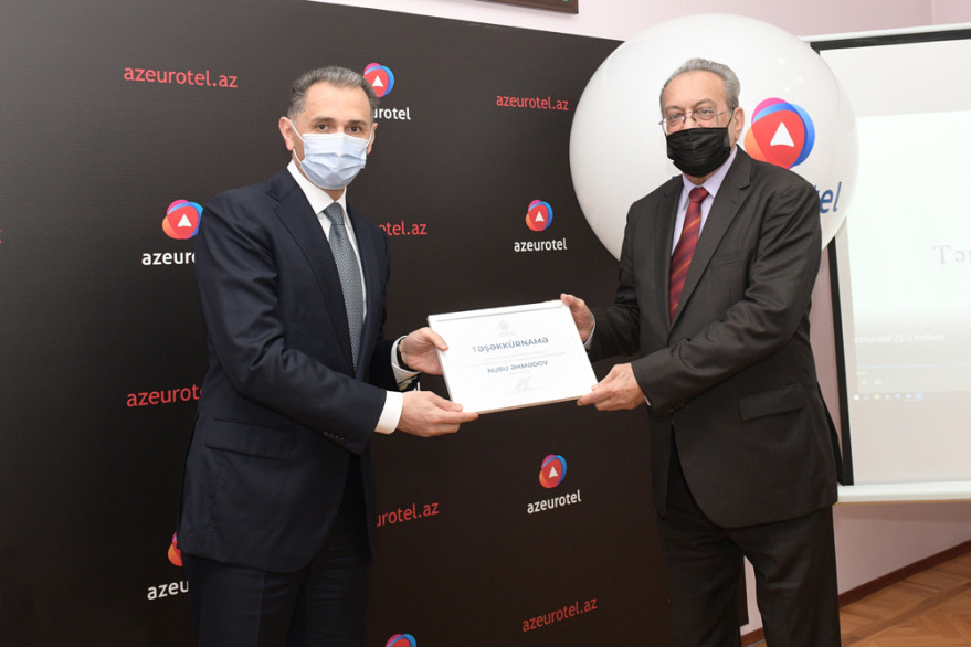 Nazir Rəşad Nəbiyev “AzEuroTel” MMC-nin əməkdaşlarını mükafatlandırıb