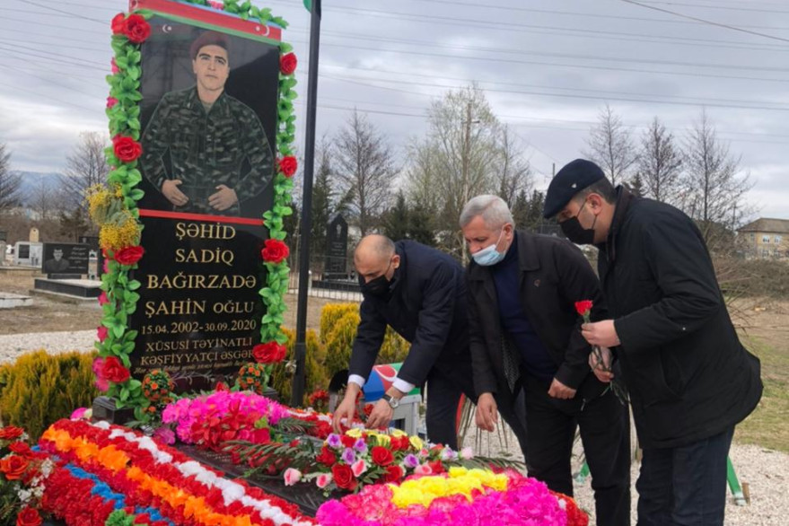 Novruz bayramı ərəfəsində şəhid ailələri ziyarət olunub