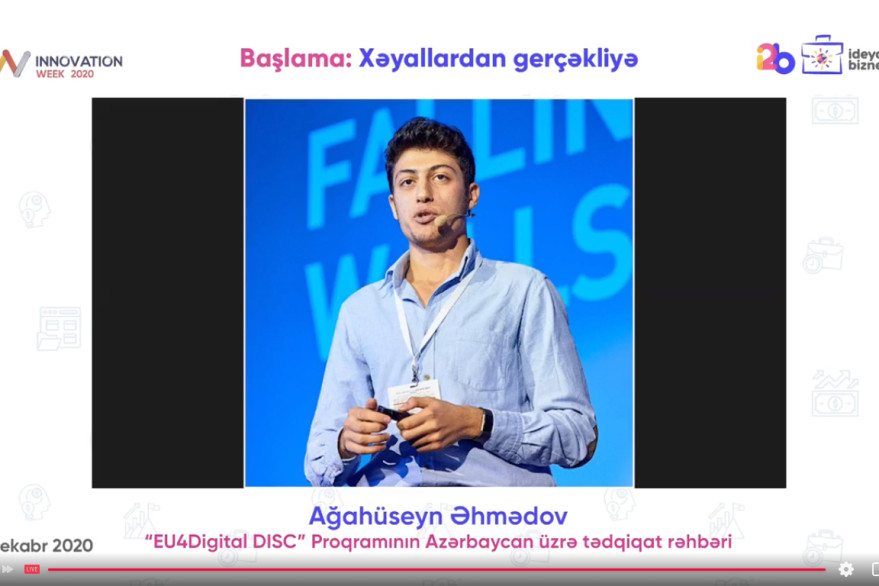 “I2B – İdeyadan Biznesə” layihəsinin növbəti onlayn tədbiri keçirilib