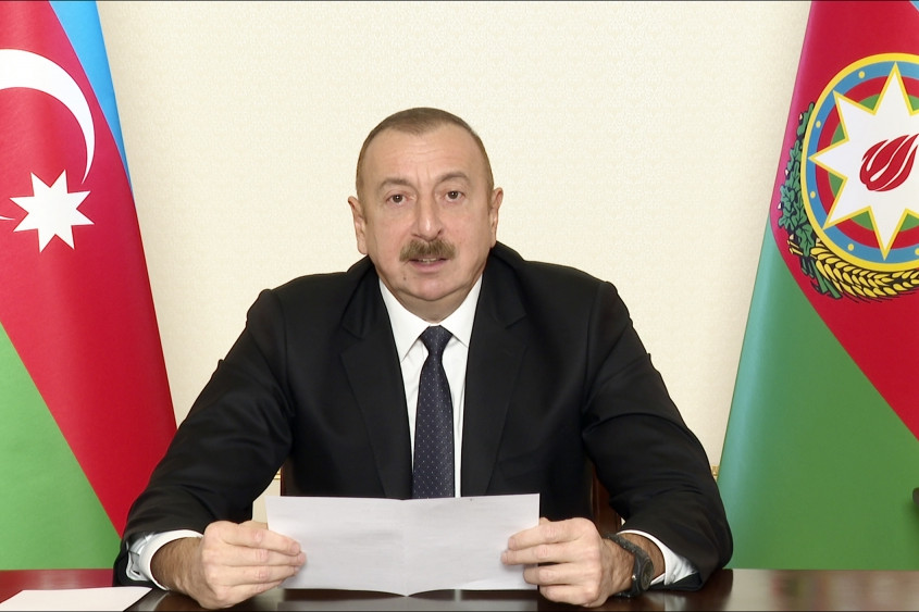 Президент Азербайджана Ильхам Алиев обратился к народу