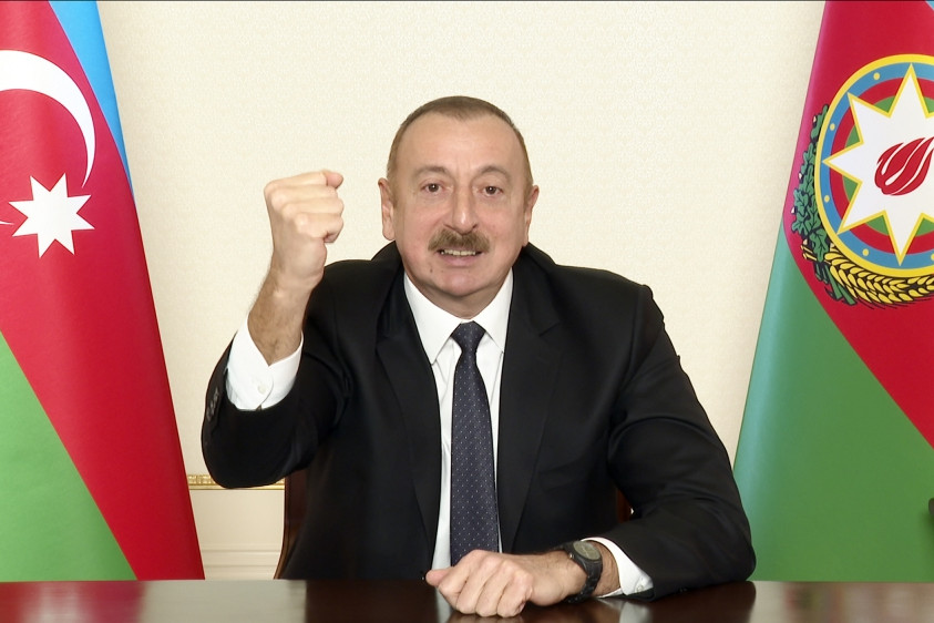 Президент Азербайджана Ильхам Алиев обратился к народу