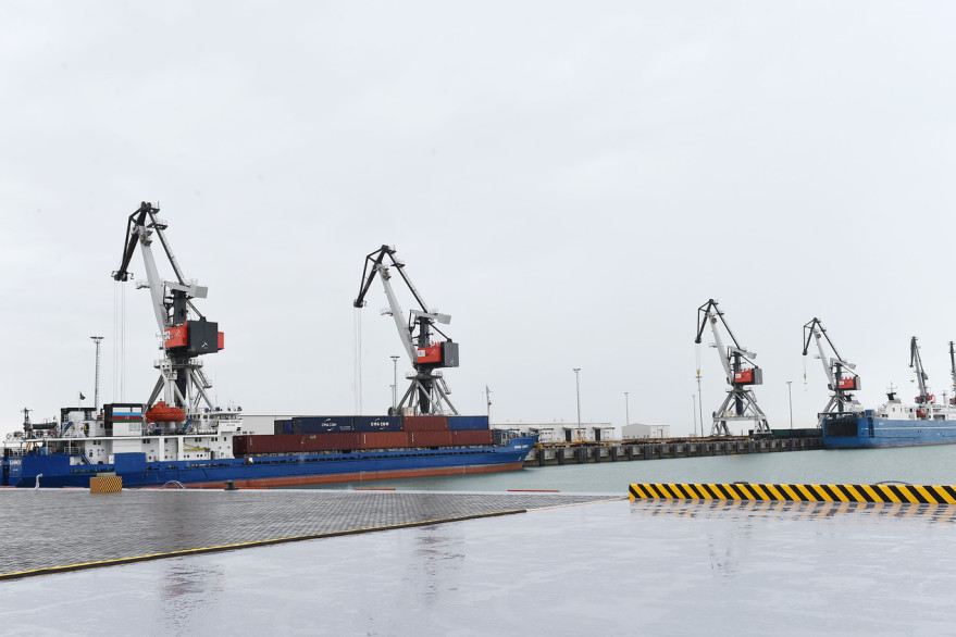 President Ilham Aliyev attended opening of Baku International Sea Trade Port Complex