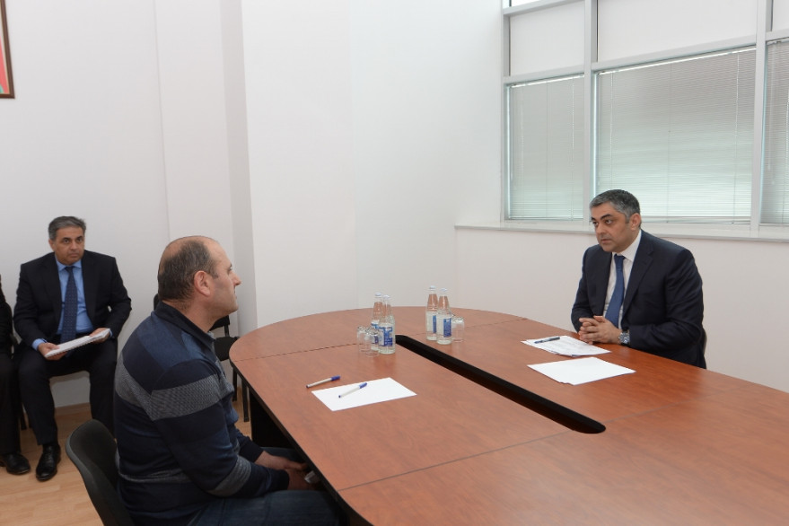 Minister of Transport, Communications and High Technologies receives citizens in Gobustan