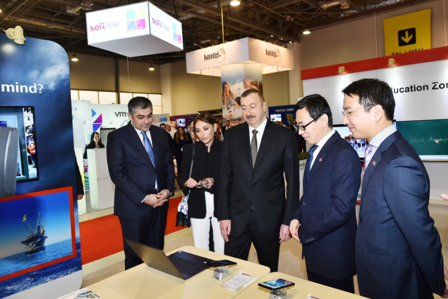 President Ilham Aliyev viewed Bakutel 2017 exhibition