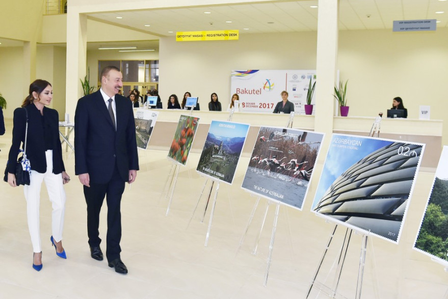 Azərbaycan Prezidenti İlham Əliyev “Bakutel 2017” sərgisi ilə tanış olub