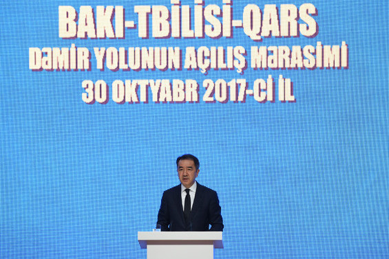 Bakı-Tbilisi-Qars dəmir yolunun açılış mərasimi keçirilib 