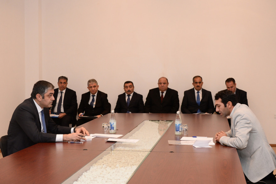 Minister of Transport, Communications and High Technologies Ramin Guluzade  receives  citizens in Goychay