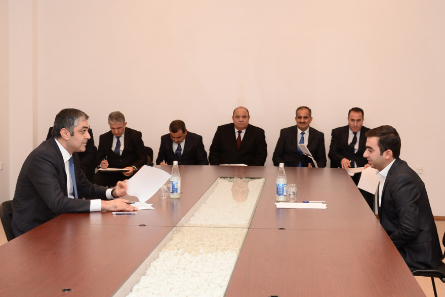 Minister of Transport, Communications and High Technologies Ramin Guluzade  receives  citizens in Goychay