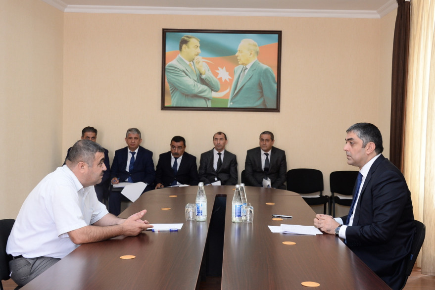 Minister of Transport, Communications and High Technologies Ramin Guluzade receives citizens in Tovuz