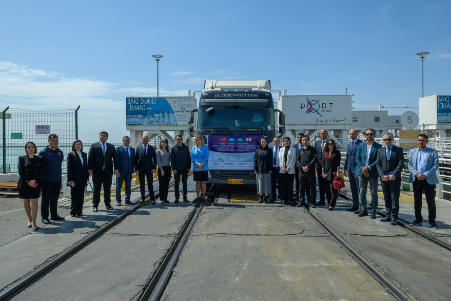 As part of pilot project “China–Europe Direct Express Crossing – Trans-Caspian Test Transportations”, first test transportations carried out