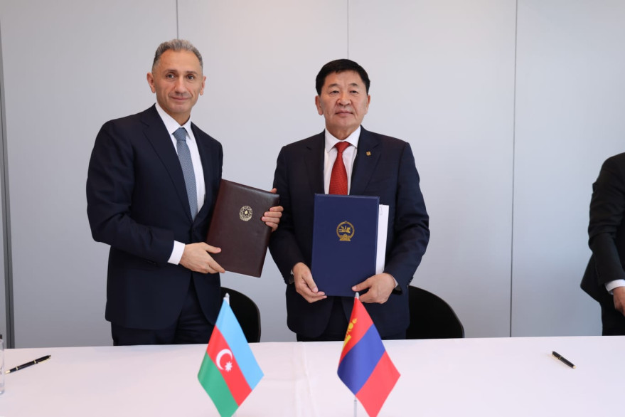 Minister Rashad Nabiyev Meets with Mongolia’s Minister of Roads and Transport in Germany
