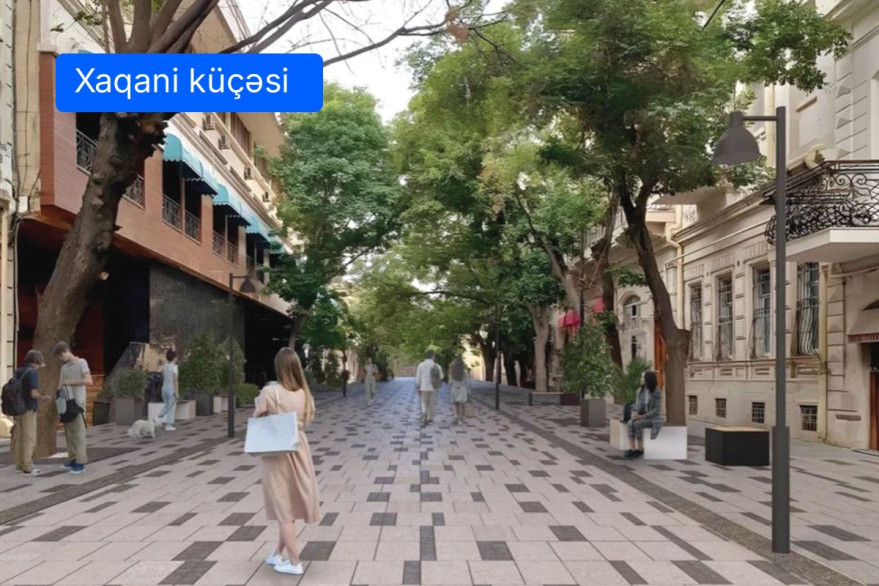 Xaqani bağı və Fəvvarələr meydanından Qış parkına və Mərkəzi parka iki piyada marşrutu formalaşdırılır