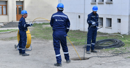 Residential areas in Khankendi city provided with telecommunications services