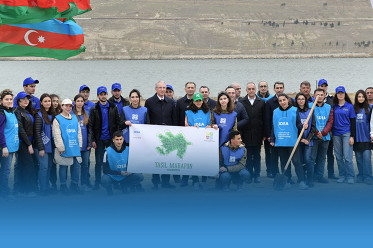 Nazirliyin əməkdaşlarının “Yaşıl Marafon 2022” ağacəkmə kampaniyasında iştirakı