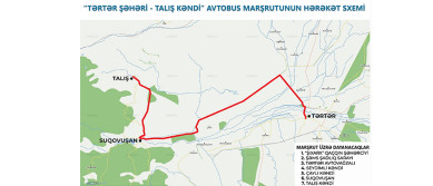 Talış kəndi istiqamətində avtobus marşrutu fəaliyyətə başlayıb