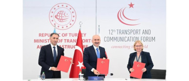 Bakı-Tbilisi-Qars dəmir  yolu xətti layihəsinin inkişafına dair üçtərəfli  protokol imzalanıb