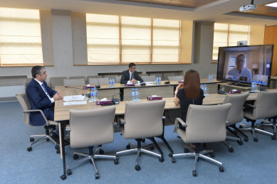 A videoconference held on cooperation between Ministry of Transport, Communications and High Technologies and Cisco