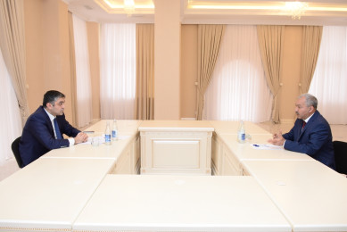 Minister of Communications and High Technologies Ramin Guluzade receives  citizens in Sumgait