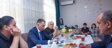 Minister Rashad Nabiyev visited martyr family in Gakh