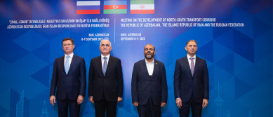 Baku hosts first trilateral meeting between Azerbaijan, Iran and Russia on development of International North–South Transport Corridor