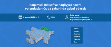 Minister Rashad Nabiyev to receive citizens in Guba