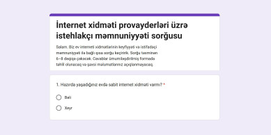 İKTA начало опрос удовлетворенности потребителей услугами фиксированного интернета